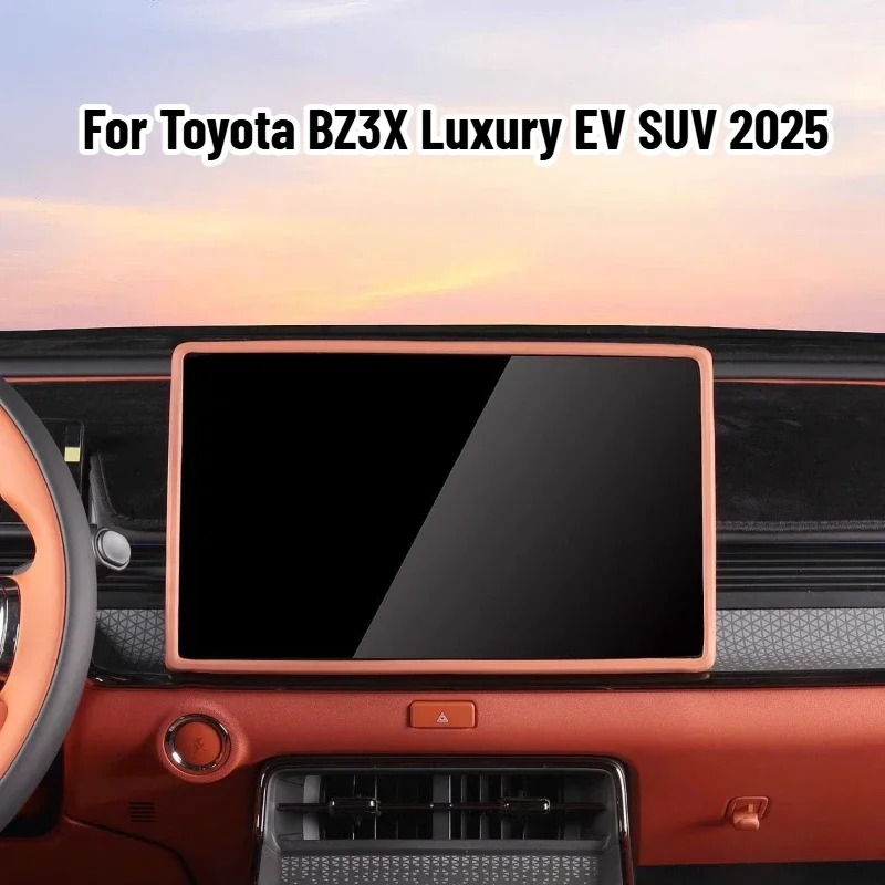 

For Toyota BZ3X Luxury EV SUV 2025 Screen Silicone Protective Frame Edge Cover Central Control Display Screen Protector Cover