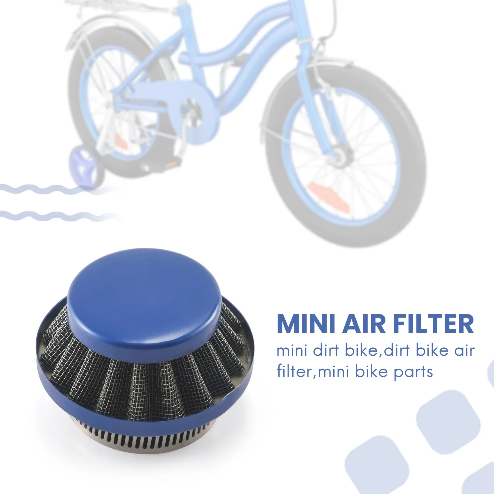 Carburetor Carb Carby + Blue Air Filter + Stack For 2 Stroke 47Cc 49Cc Engine Parts Mini Moto Kids Atv Quad Dirt Pocket Bike