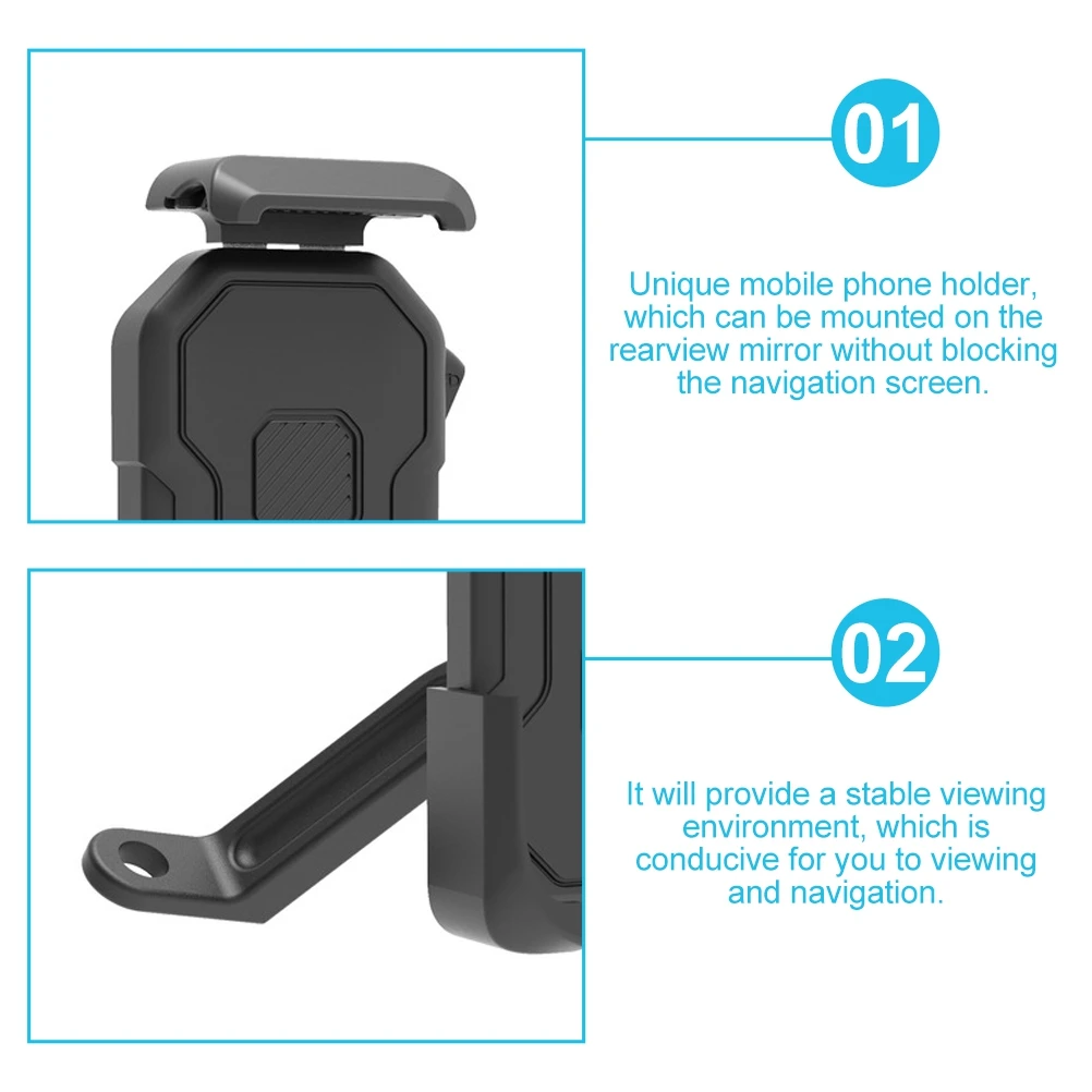 

Universal Bike Mirror Mount Phone Holder for Cycling Adjustable 360 Rotation Cell Phone Mount for Bike Handlebar Navigation