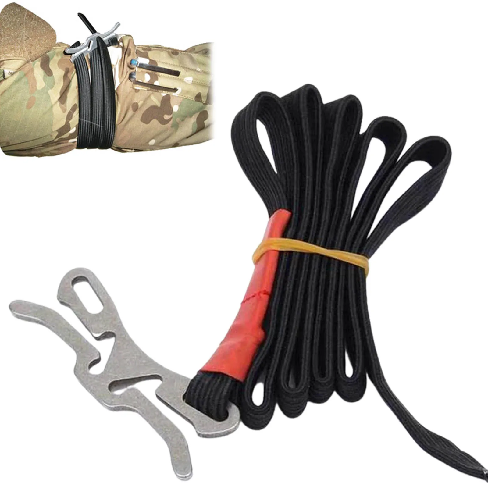 Outdoor Survival Tourniquet Fast Hemostasis Medical Emergency Military Elastic Rope Medical Emergency Tourniquet Tools