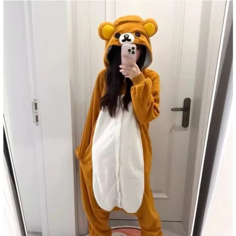 Japanese Cute Cartoon Characters Relaxed Bear Pajamas Bear Sister Adult Anime Jumpsuit Pajamas Kawaii Anime Peripheral Pajamas