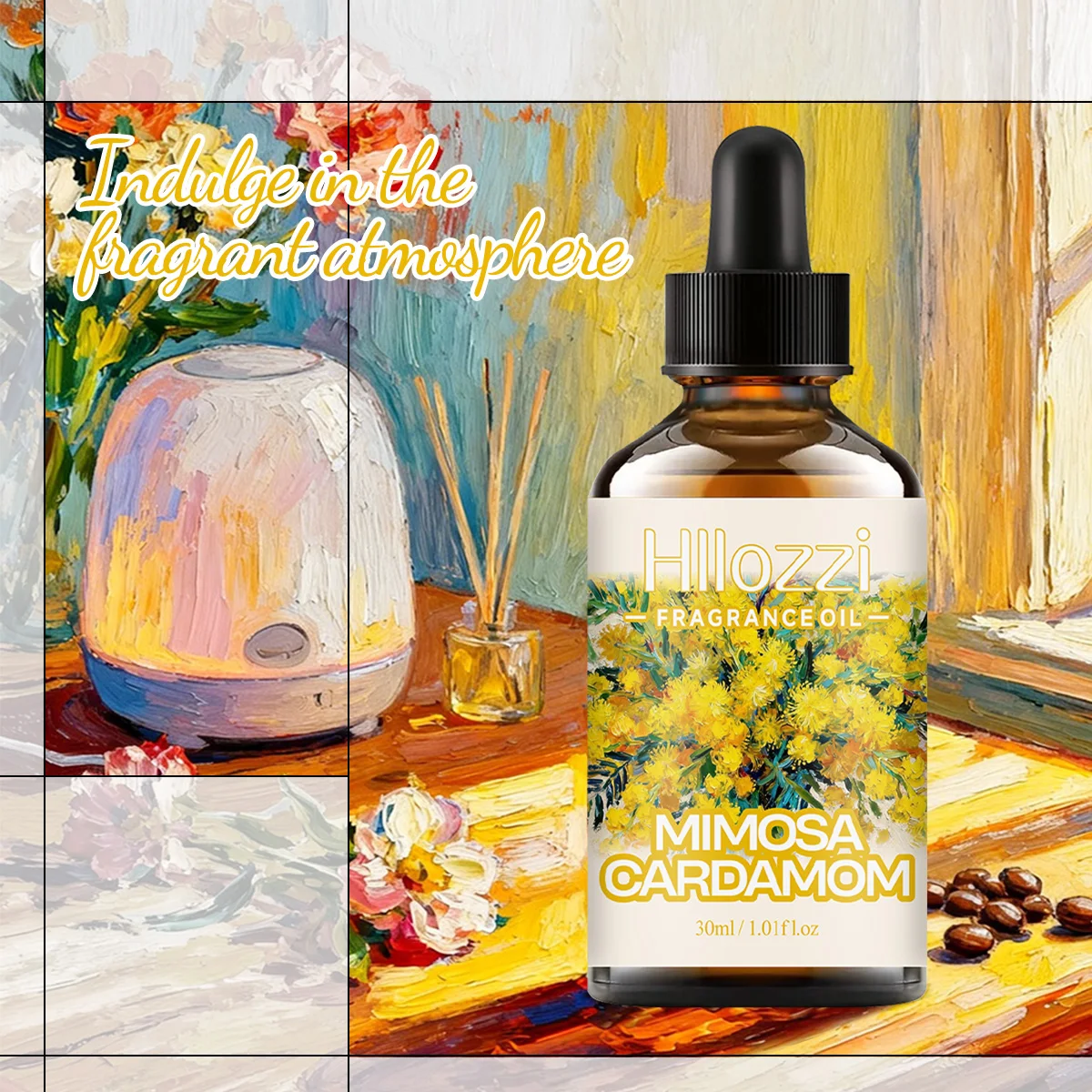 MIMOSA CARDAMOM FRAGRANCE OIL Suitable for DIY and diffuser, humidifier essential oils, helps sleep and relaxation