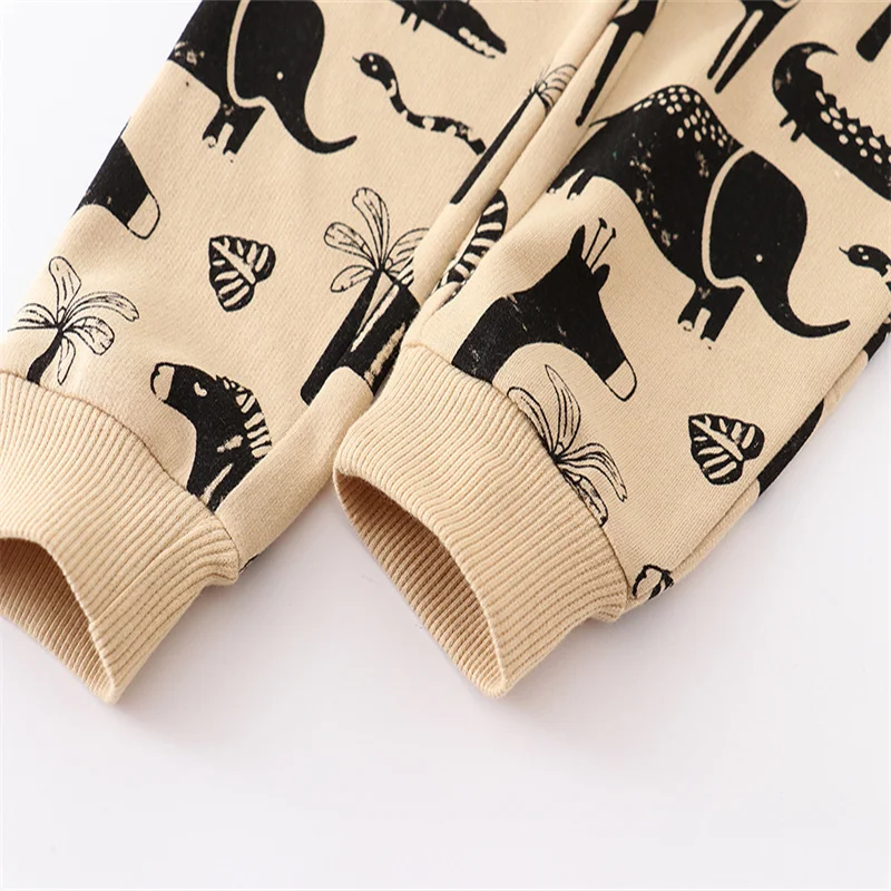 Jumping Meters 2-7T Animals Sweatpants For Boys Girls Drawstring Toddler Kids Trousers Full Length Pants Baby Autumn Spring Pant