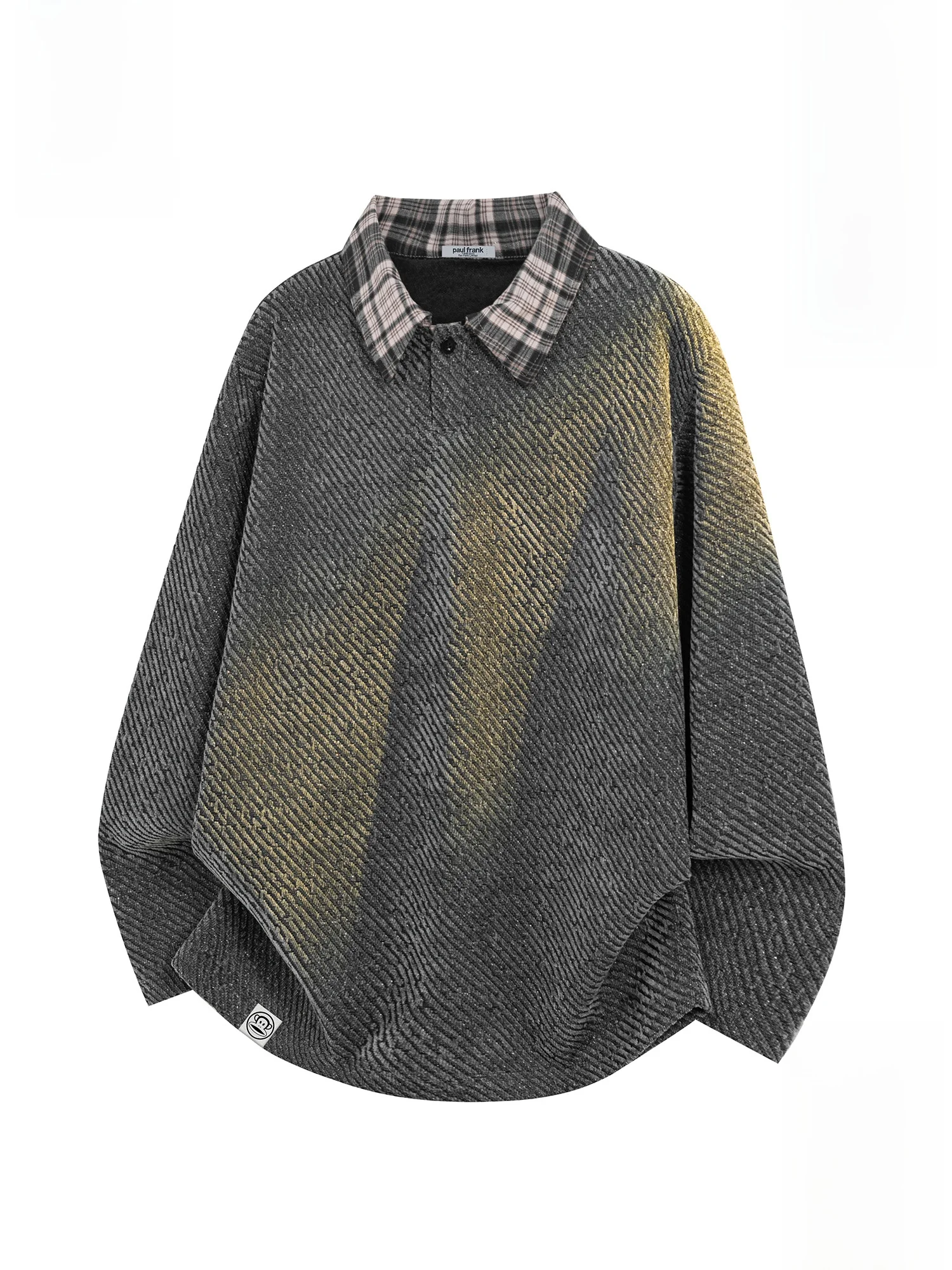 

Мужская зимняя рубашка Paul Frank с флисовой подкладкой, свободного кроя, с длинным рукавом, молодежная, повседневная, из полиэфирного волокна