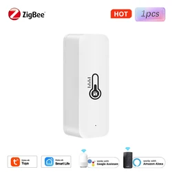 Tuya ZigBee/wifi Smart Temperature And Humidity Sensor Battery Powered ZigBee Smart Home Security Work With Alexa Google Home