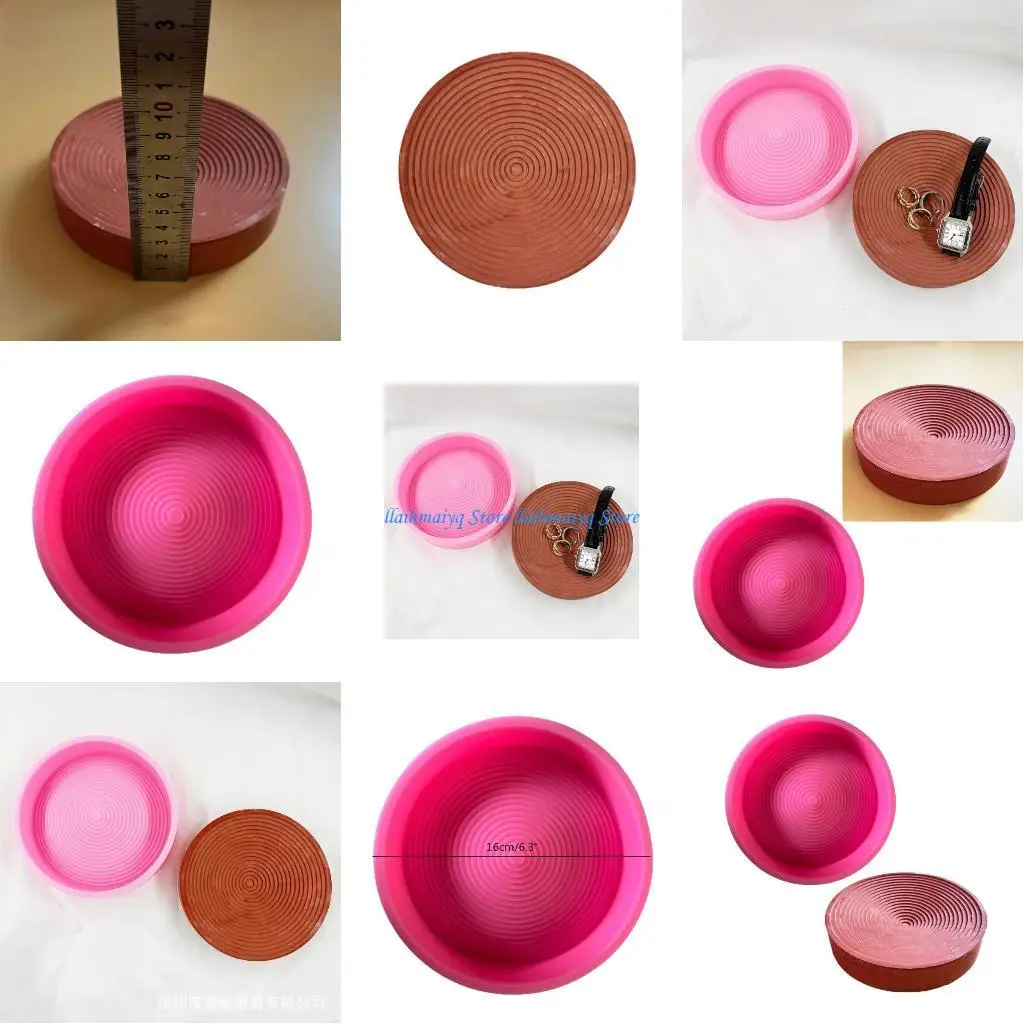 

573B Tea Table Silicone Mold Epoxy Resin Fruit Plate Mat Mold