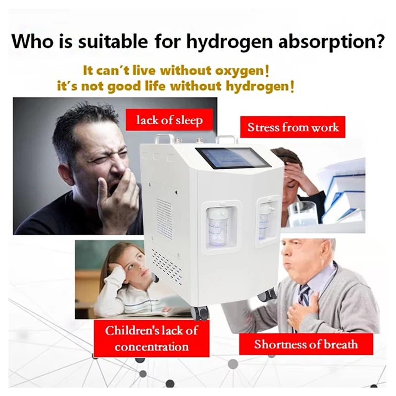 2400ml Hydrogen Mix Oxygen Generator Inhalation ionizer Hydrogen Water Purifier 99.9% Pure H2 Inhaler Therapy Device Low Noise