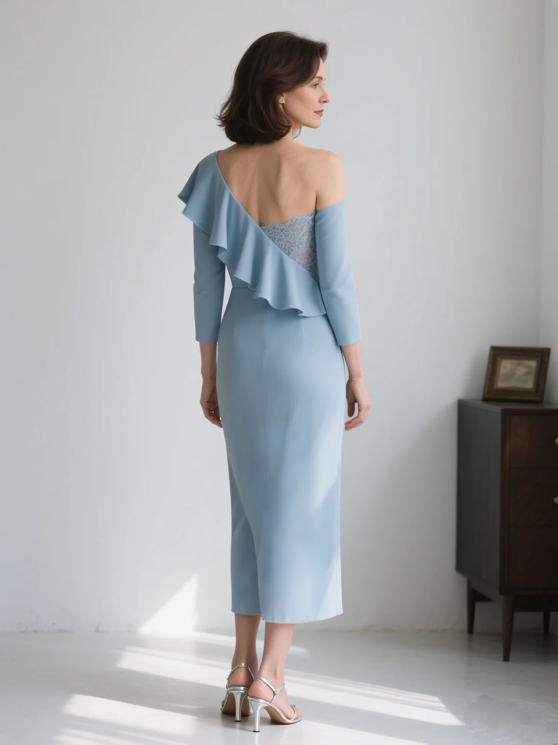 Сексуальное вечернее платье трапециевидной формы, элегантное платье для матери невесты, длиной до щиколотки, с открытыми плечами, шифоновые кружевные аппликации, 2025, бесплатно по индивидуальному заказу