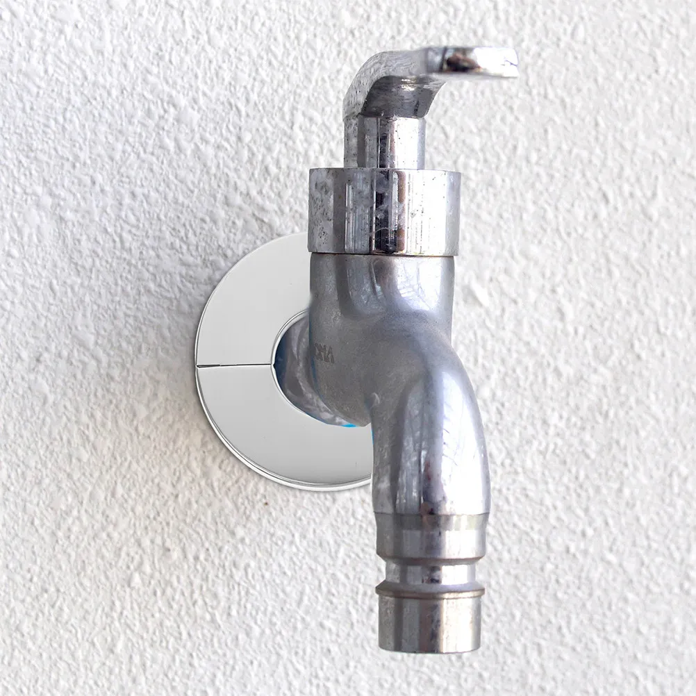 Modern Stainless Steel Decorative Pipe Cover for Angle Valves Faucet Flanges Shower Pipes Toilet Water Lines Round Wall Plate