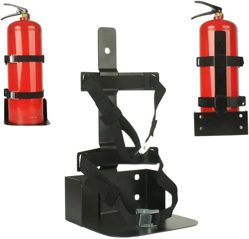 

Heavy Duty Fire Extinguisher Mount for 20lb ABC, 10lb or 15lb CO2 - Black Vehicle Bracket