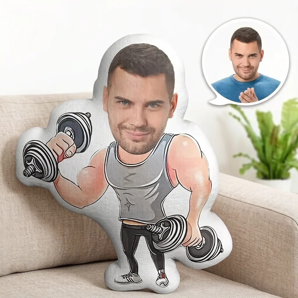 Customized Photo Pillows, Classic Personalized Mini Doll Cushions, Masculine Image Customized Pillows