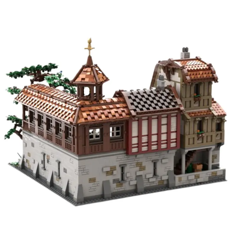 بقعة MOC-227299 178821 سوق المزارعين والقلعة لتقوم بها بنفسك تجميع الجسيمات الصغيرة اللبنات لعبة تعليمية نموذج طقم هدايا Orna