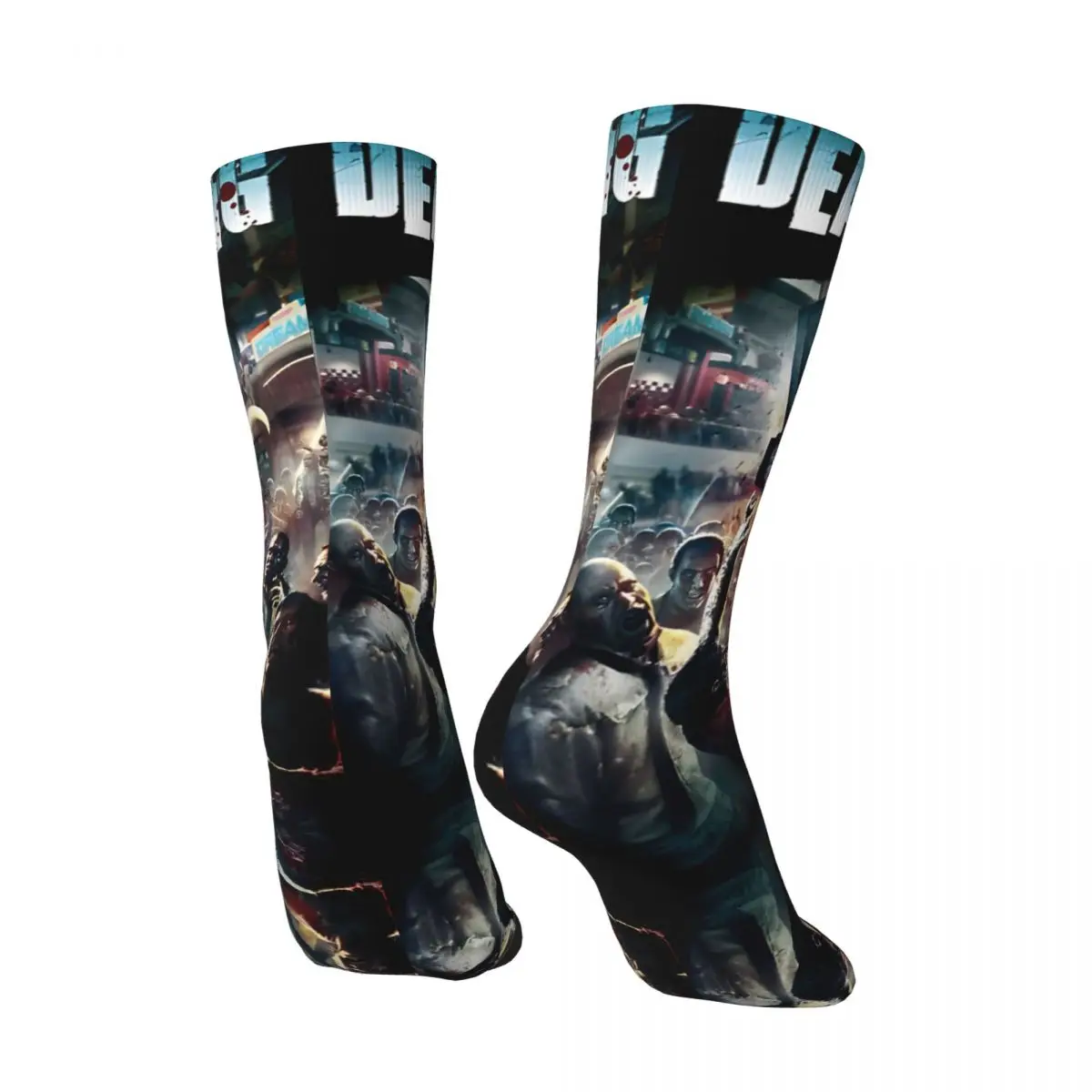 Crazy Poster Sock for Men Hip Hop Harajuku D-Dead Rising Happy Quality Pattern Printed Boys Crew Sock Casual official-website