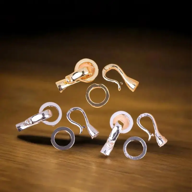 

Концевые заглушки для бусин, соединительные застежки, набор из 2 предметов для домашнего жемчужного ожерелья/браслета, ювелирных изделий, принадлежностей для самостоятельного изготовления