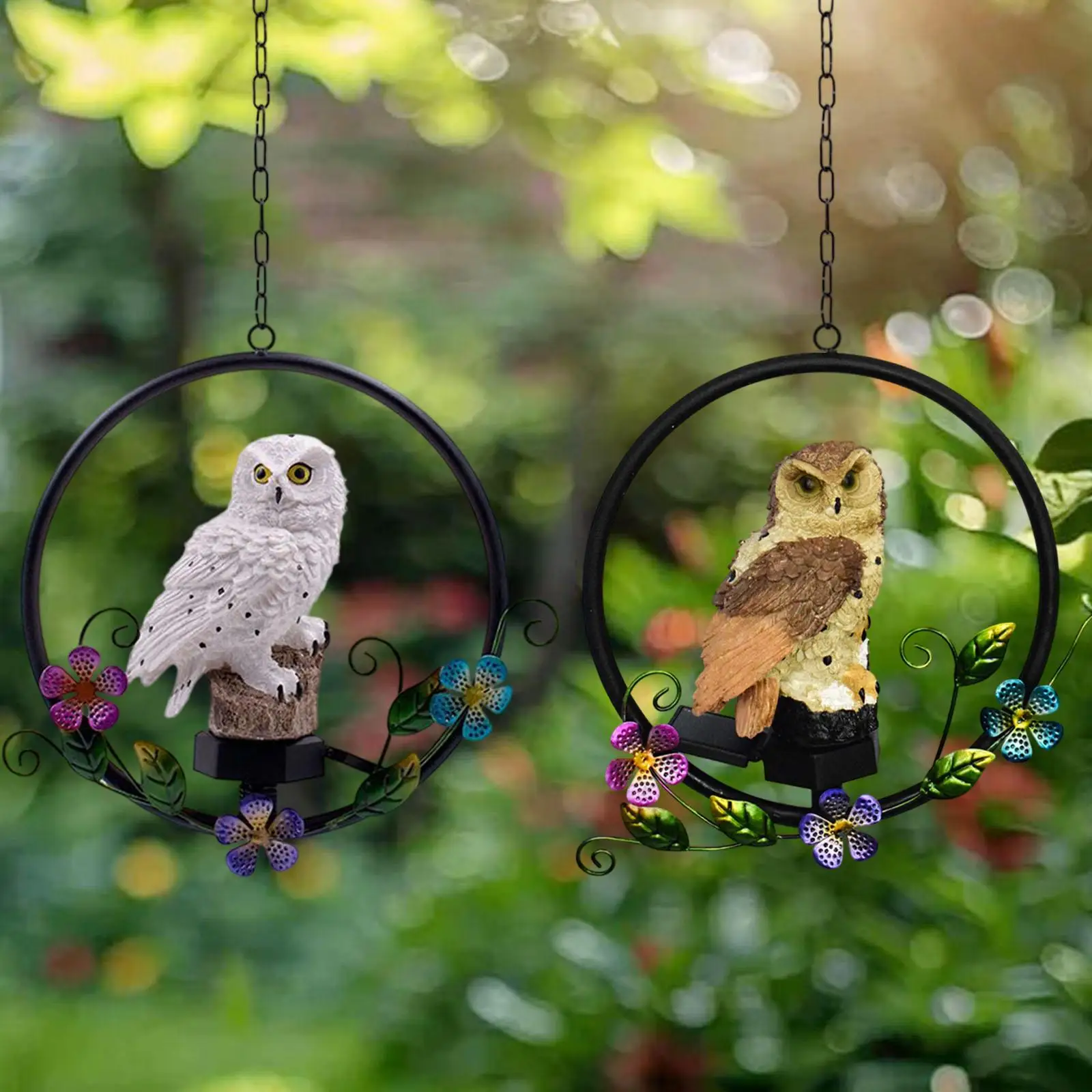 

Solar Light Hanging Ornament Decor LED Memorial Resin Decorative Figurine for
