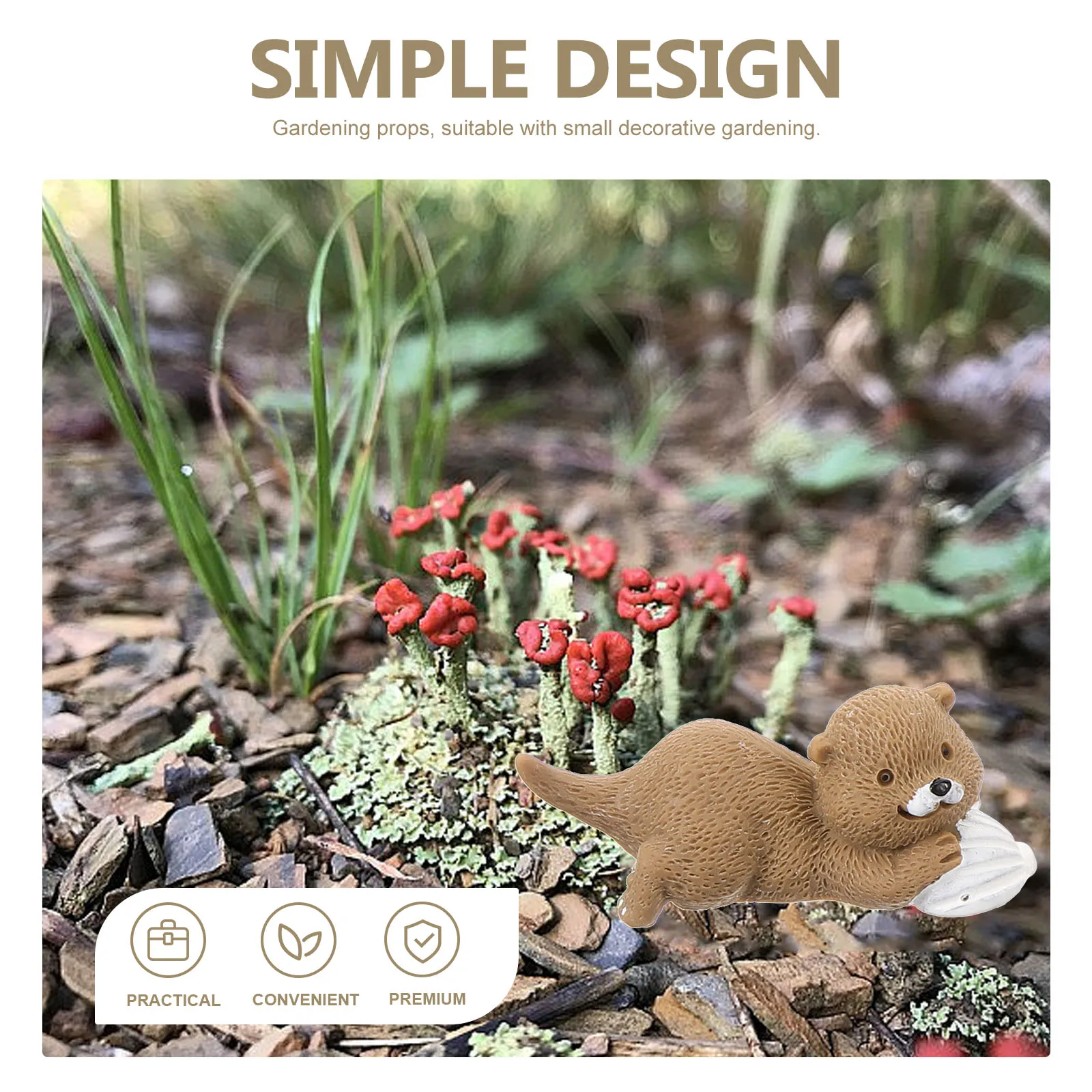 8 قطعة ثعالب الماء المشهد الصغير زينة صغيرة الراتنج واقعية ثعالب الماء الصغيرة ديكور مكتب زخرفة حديقة عصارية #1