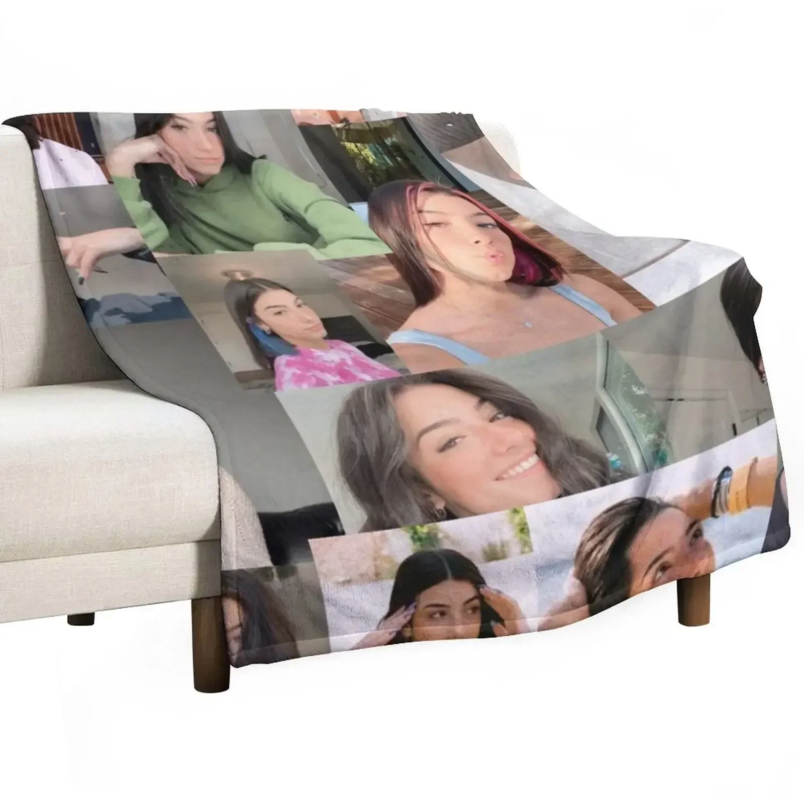 

Charli D'Amelio collage Throw Blanket Thins heavy to sleep Blankets