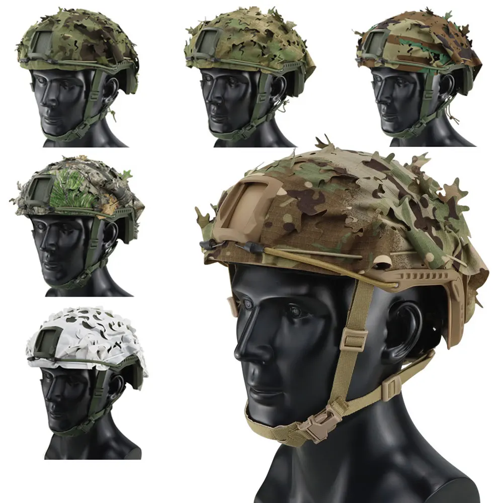 Funda camuflaje casco FAST corte láser – Airsoft y caza - imagen 4