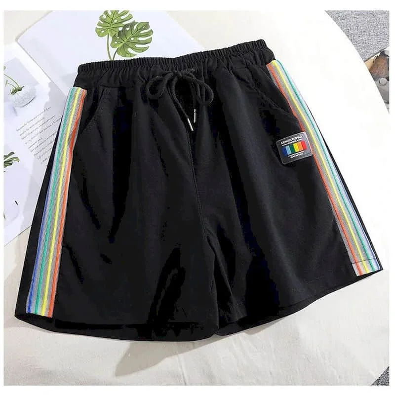 Sporty A-line Shorts for Women Summer Sale Korean Style Ice Silk Casual Pants Parachute Elastic Waist Sweatpants Women Clothing