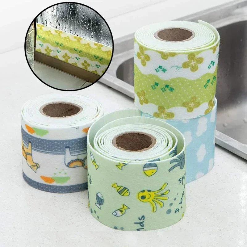 Sink Water-absorbing Stickers Countertop Waterproof Sticker Windows Anti-moisture Stickers Kitchen  Absorbent Washable Sticker