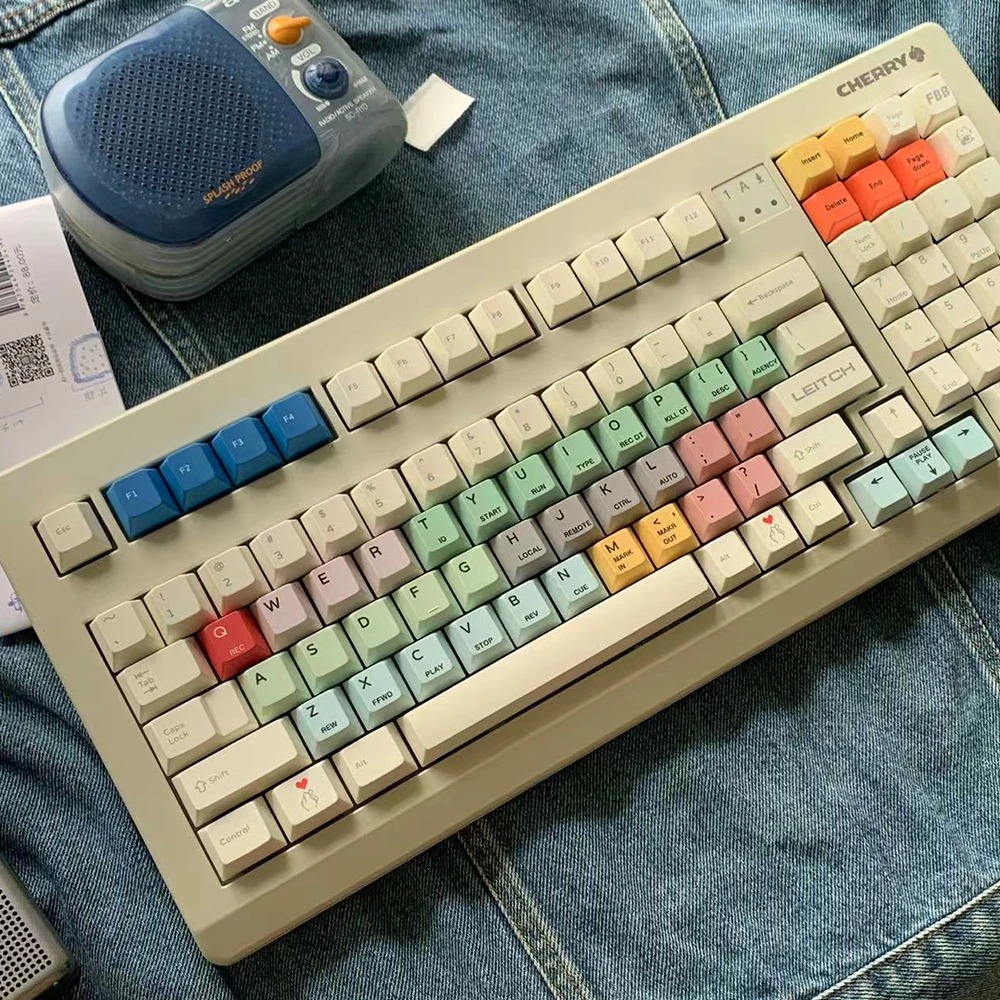 

Original Retro Keycaps Leitch Video Editing Style PBT Hot Sublimation Customized Keyboard