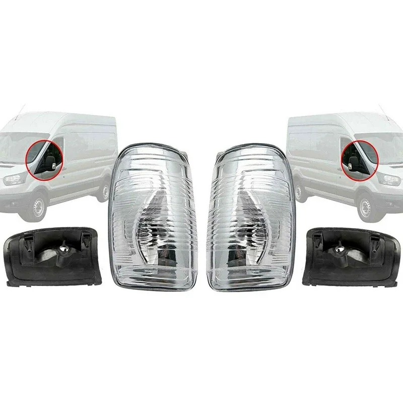 New-Car Wing Mirror Indicator Lamp Turn Signal Light Lens Cover Left Right For Ford Transit MK8 2014-2020 1847389 1847387