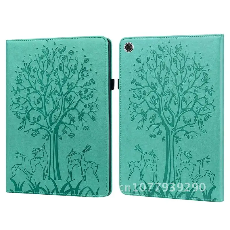 

Coque for Realme Pad 10 4 2021 Cute Tree Deer 3D Embossed Soft TPU Shell for Realme Pad Back Cover for Realme Pad 2021 Case +Pen