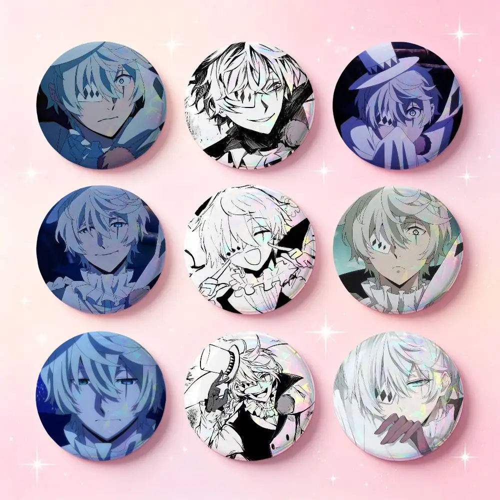 N-Nikolai Gogol B-Bungo Badges Badges Button Round Creative Pin Brooch Badge Bag Decor Accessories Fans Collect Friends Gifts