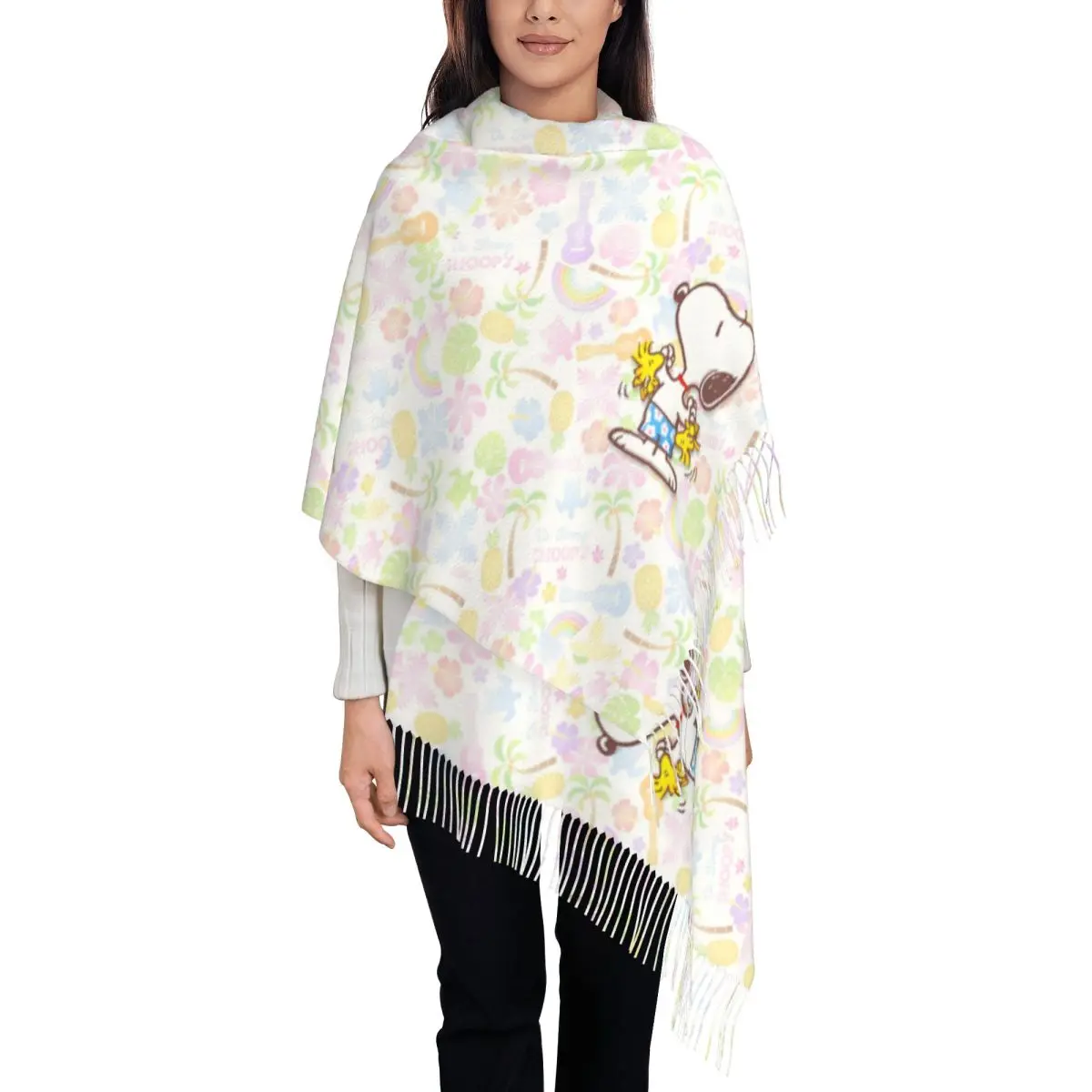 Snoopys Summer Time Scarf for Women Fall Winter Pashmina Shawl Wrap Large Shawl Scarf for Daily Wear