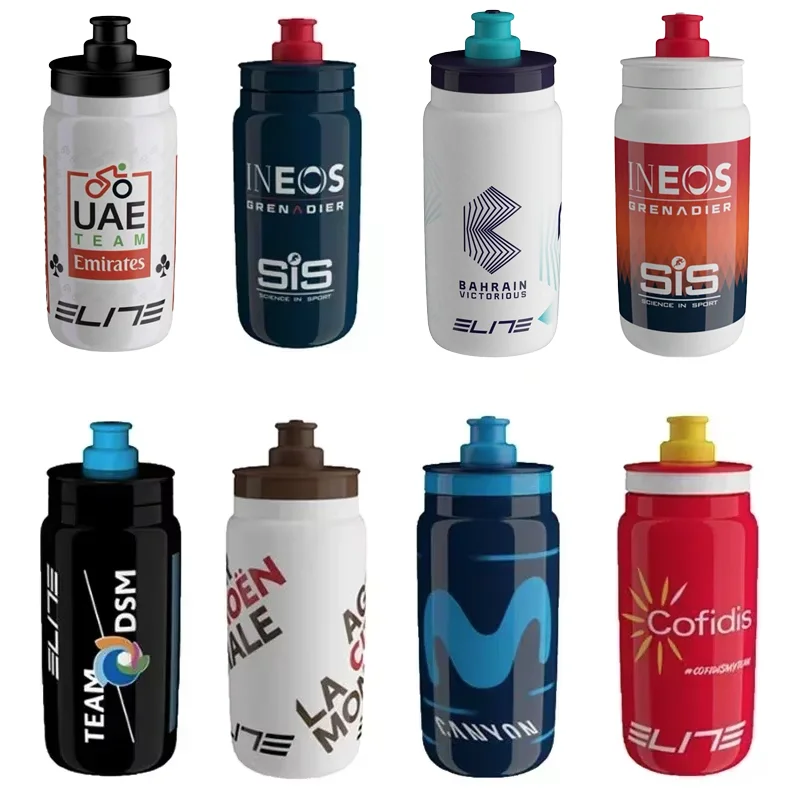 ELITE Team Edition 550 мл Велосипедная бутылка для воды без BPA Экологичная для дорожных MTB велосипедов Спорт на открытом воздухе Герметичный легкий вес