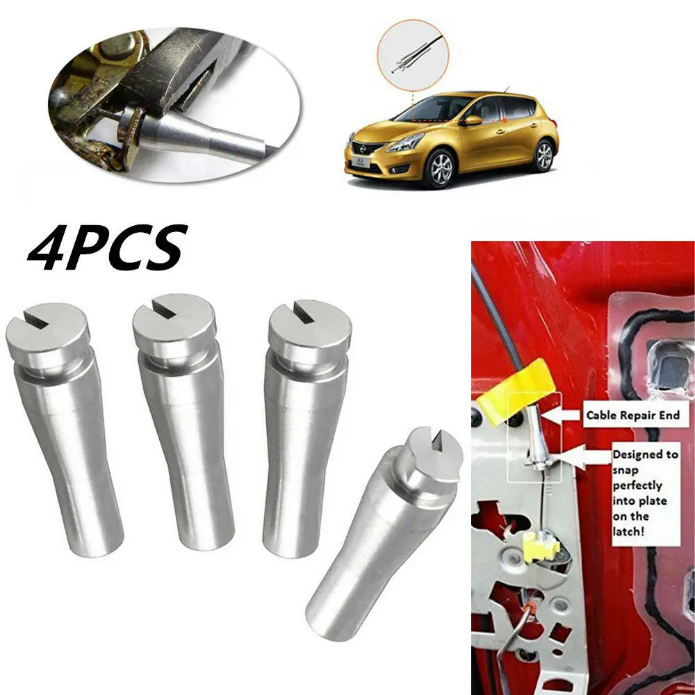 4PCS Vehicle Door Latch Lock Cable Repair Kit With Cam Piece Car Door Cable Fix Part Cab Rear Latch Cable Repair Adapter