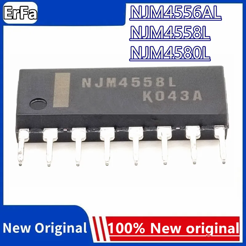 

5Pcs 100% New original NJM4556AL NJM4558L NJM4580L SIP8 chips ic