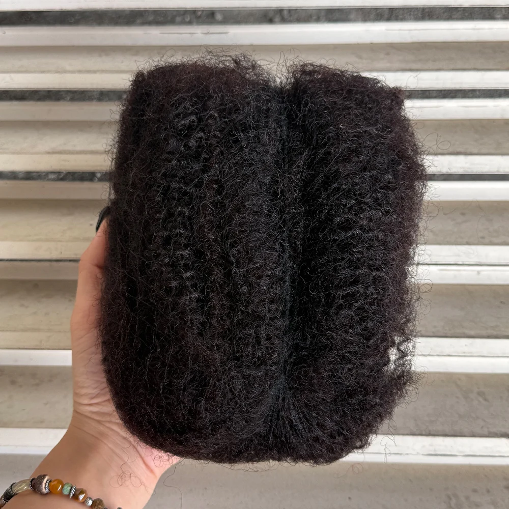 الملونة الأفرو Kinkys السائبة الشعر البشري الكروشيه شعر مستعار بشري الأفرو غريب مجعد الشعر السائبة إصلاح Locs ، تويست ، تجديل الشعر