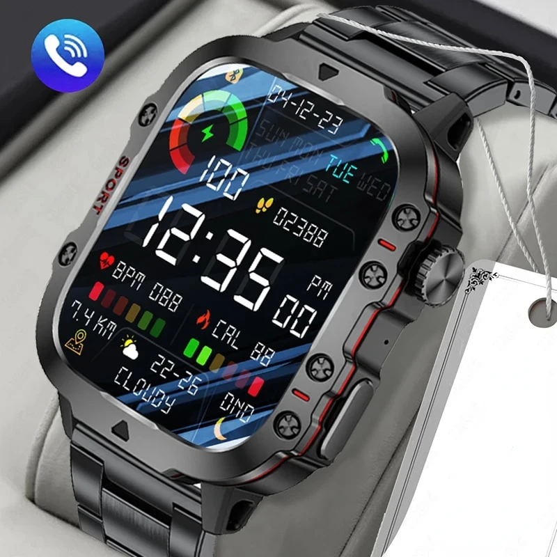 

New Smart Watch 1.96 Inch Screen 420 MAh Bluetooth Call Voice Assistant Watch Sports Fitness Waterproof Smartwatch For Men