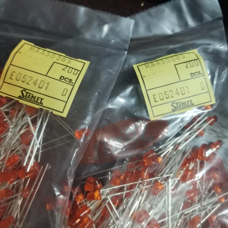 

50Pcs/MAA3338S Japanese in-line light-emitting LED diode 3mm orange light, wavelength 606nm