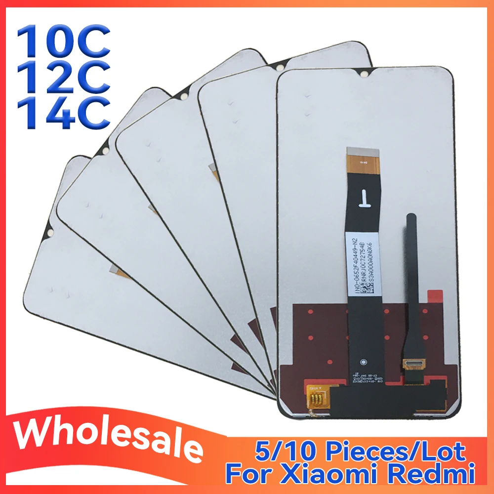 

Wholesale Lot of 5/10 Pieces For Xiaomi Redmi 10C 12C 14C Screen LCD Display With Touch Assembly For Mobile Phone