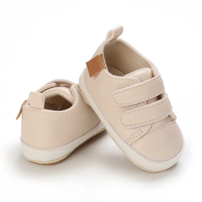 New 0-18M Newborn Baby Shoes for Boys and Girls Classic Sports Rubber PU Leather Multi Color First Walker Casual Sports Shoes