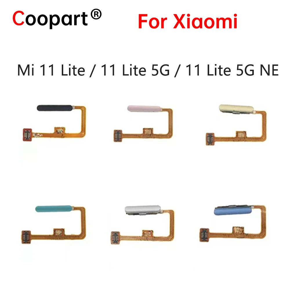 

Coopart New For Xiaomi Mi 11 Mi11 Lite 4G 5G NE Fingerprint Sensor Home Return Key Menu Button Flex Ribbon Cable