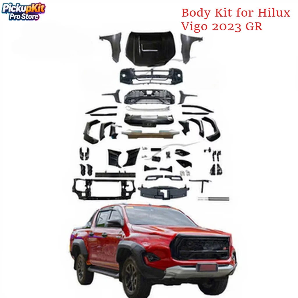 

Car Upgrade Body Kit for Hilux Vigo 2023 GR Style Front Bumper Facelift Wide Conversion Accessories