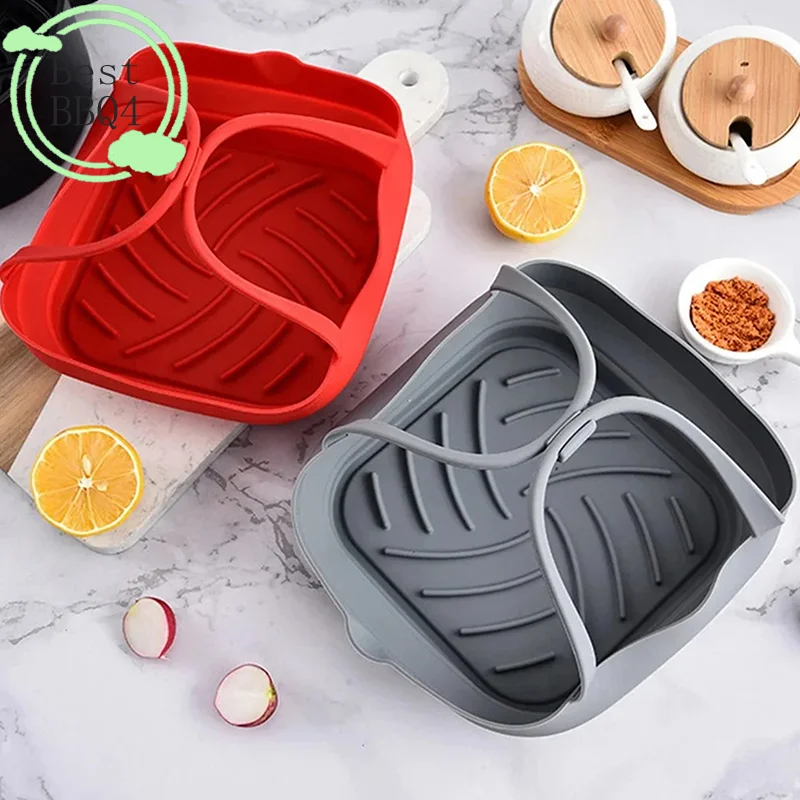 Round reusable silicone air fryer pot