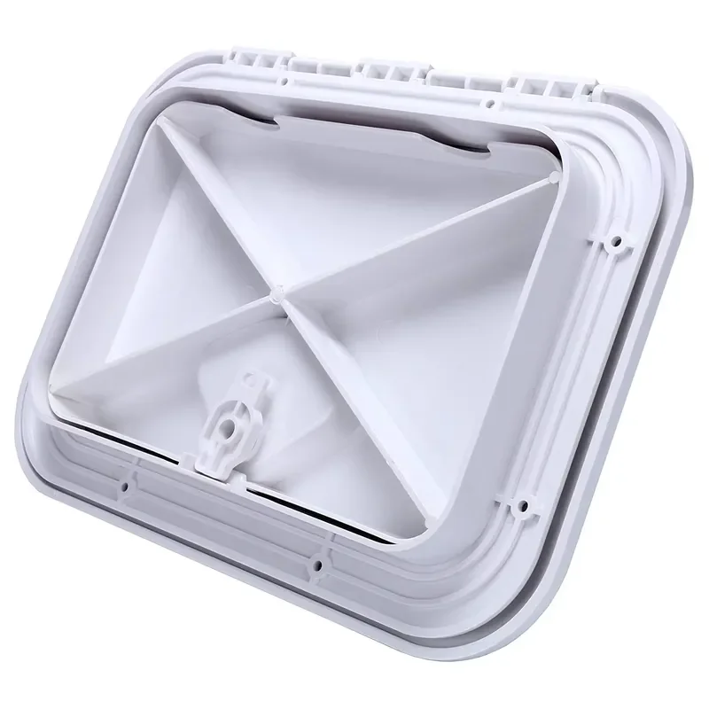 Marine Boat Deck Hatch Cover Rectangle ABS Yacht Access Lid Black White Waterproof Marine Hardware for Sailboat Fishing