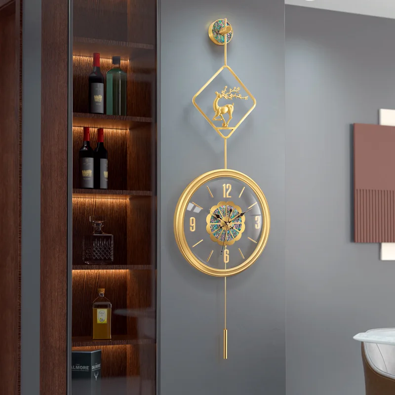 Große Wanduhr Haupt dekoration Wohnzimmer Haus Schlafzimmer stilles Design Uhren europäischen Stil moderne elegante Luxus-Accessoires