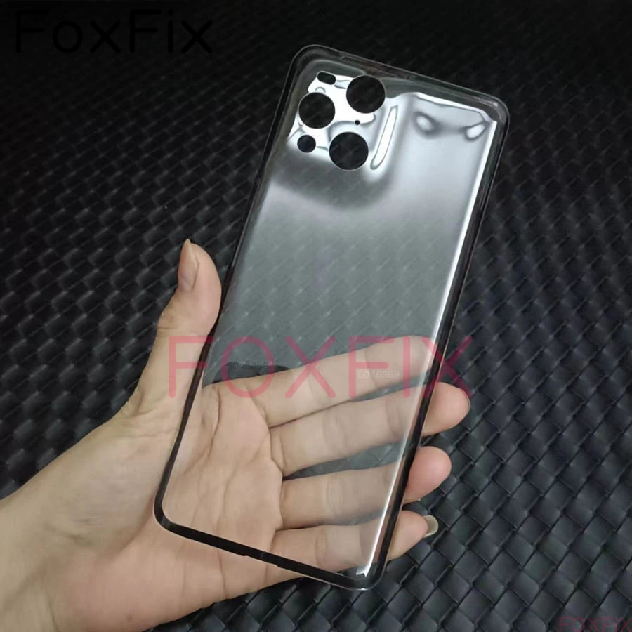 Transparent Clear Glass Battery Door Back Cover For OPPO Find X3