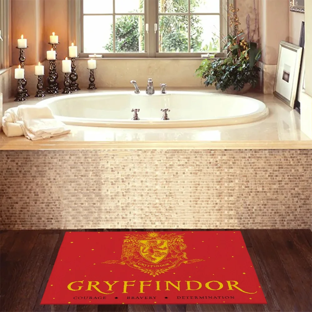 Foot Mat Home Gryffindor Modern Home Decor Large Entrance Mat Yellow Bath Mats Carpet in the Living Room Hallway Rug Door Floor