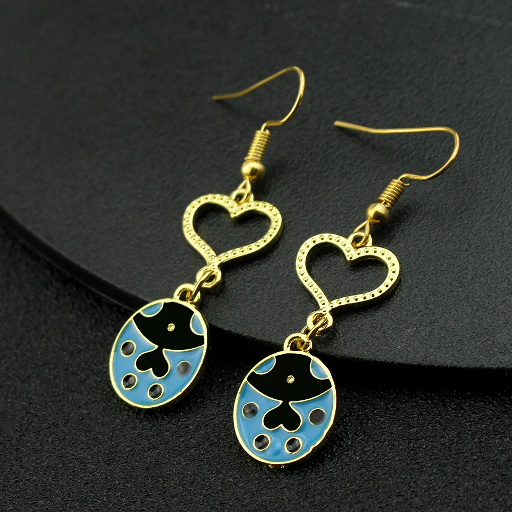 JoJos Bizarre Adventure Cosplay Earrings Kakyoin Noriaki Kujo Jotaro Jolyne Cujoh Drop Earrings for Women Men Ear Clip Jewelry