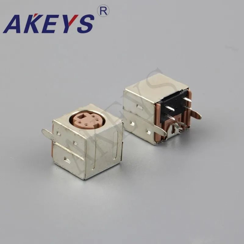 10PCS MDC-4-19 PCB Mount 4 Pin Female S Jack DVD Mini Din Sockets Connectors S Terminal