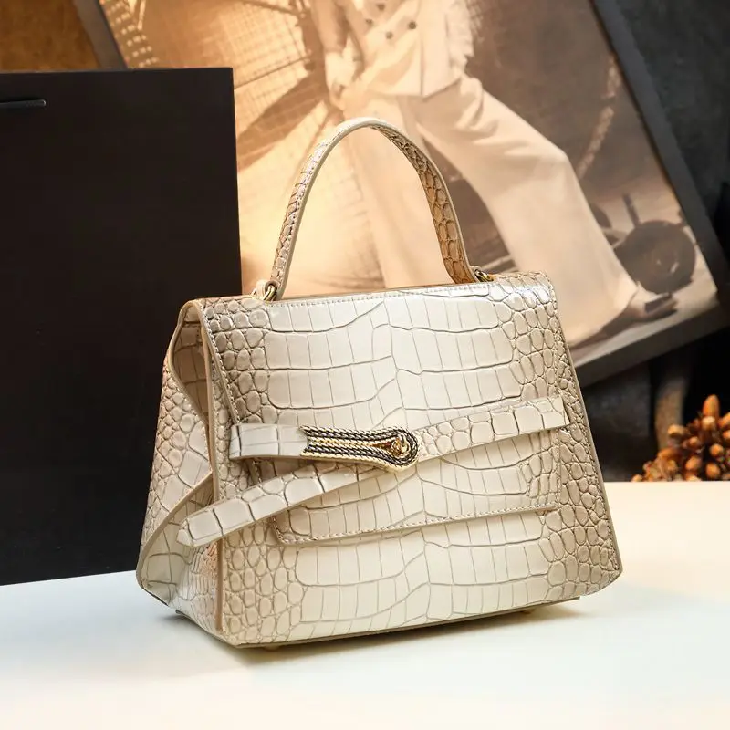 

Роскошная дизайнерская новая высококачественная сумка из воловьей кожи через плечо с крокодиловым принтом, женская модная сумка Сумка Женская