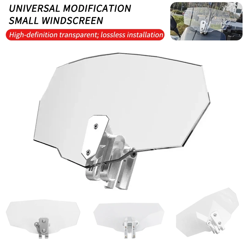 Motorcycle/Mopeds Windshield Extension Windscreen Deflector Adjustable Clip-on Windshield Universal