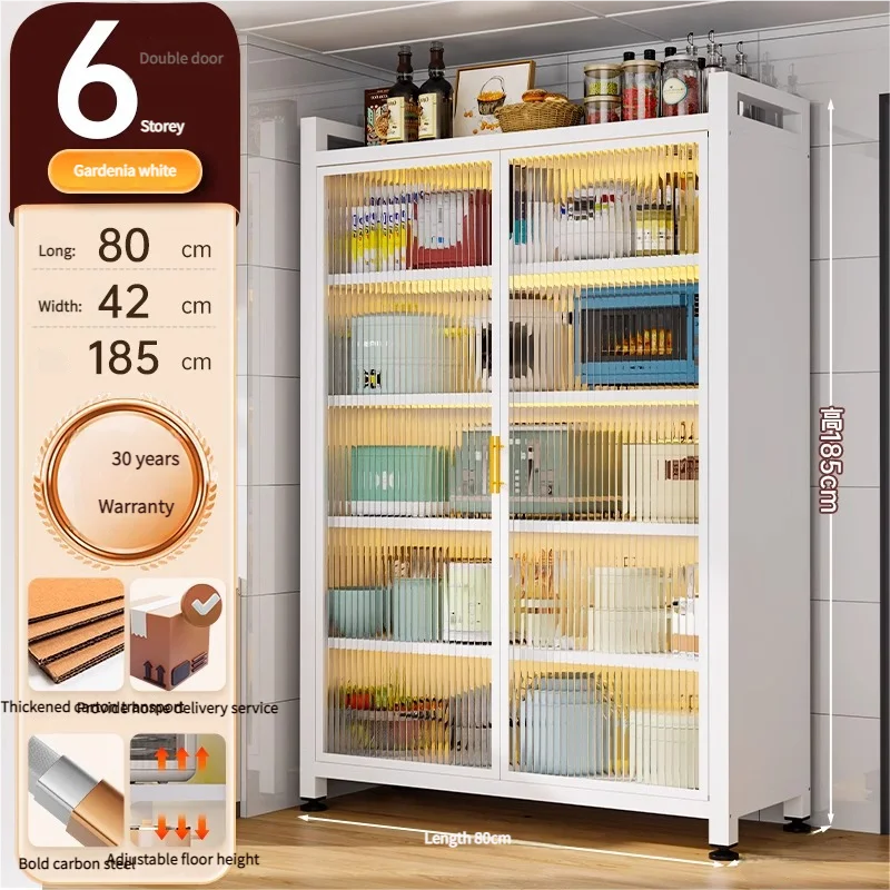 Kitchen Appliances Luxury - Luxuriöses, schlichtes Küchenregal mit Glastür und