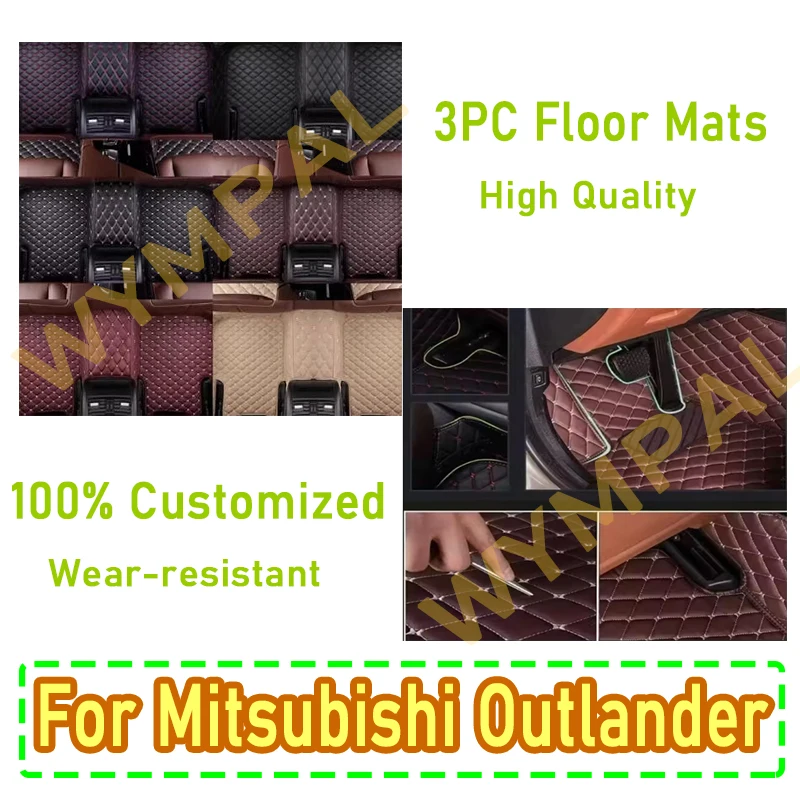 

Роскошные автомобильные коврики для Mitsubishi Outlander 2013 2014-2016, 5-местные коврики, ковры для ног, аксессуары, кожа на заказ